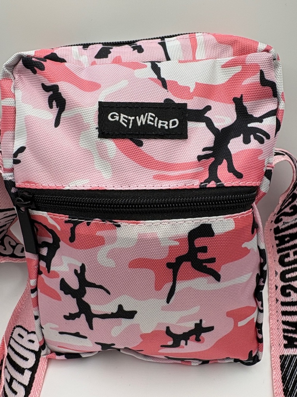 Anti Social Social Club Pink Camo Crossbody Bag NWOTS New